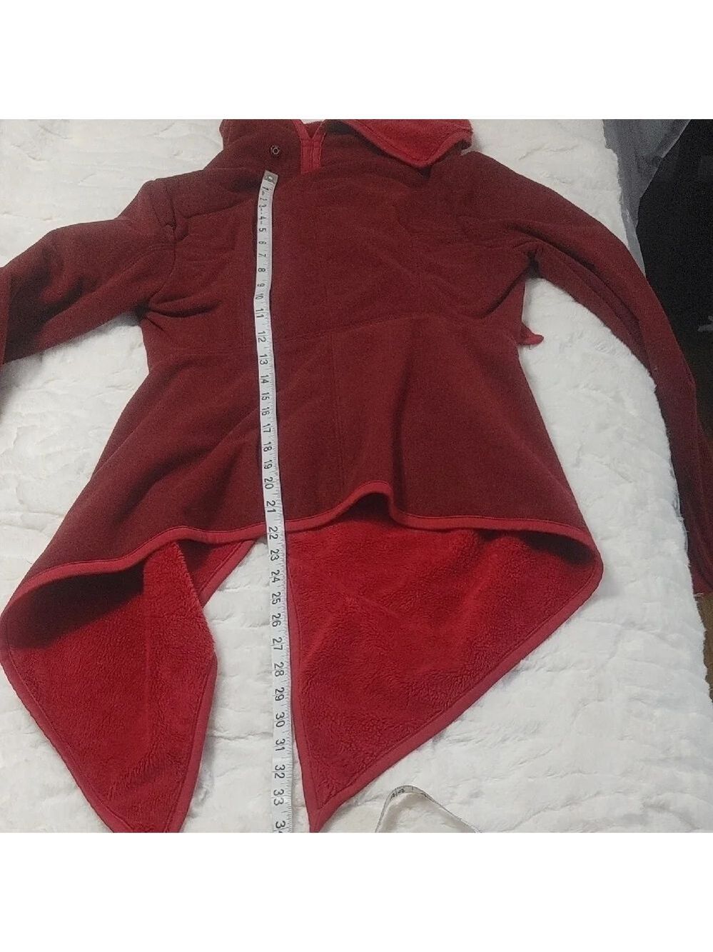 Lululemon Presence Of Mind Jacket Deepest Cranberry Size 6 Fleece Burgundy Red - Picture 11 of 13